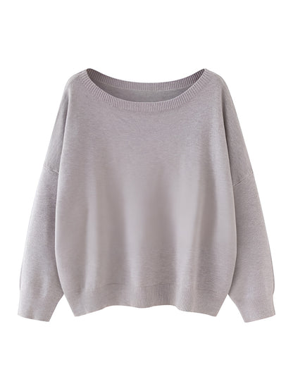 Alore Plain Scoop Neck Sweater