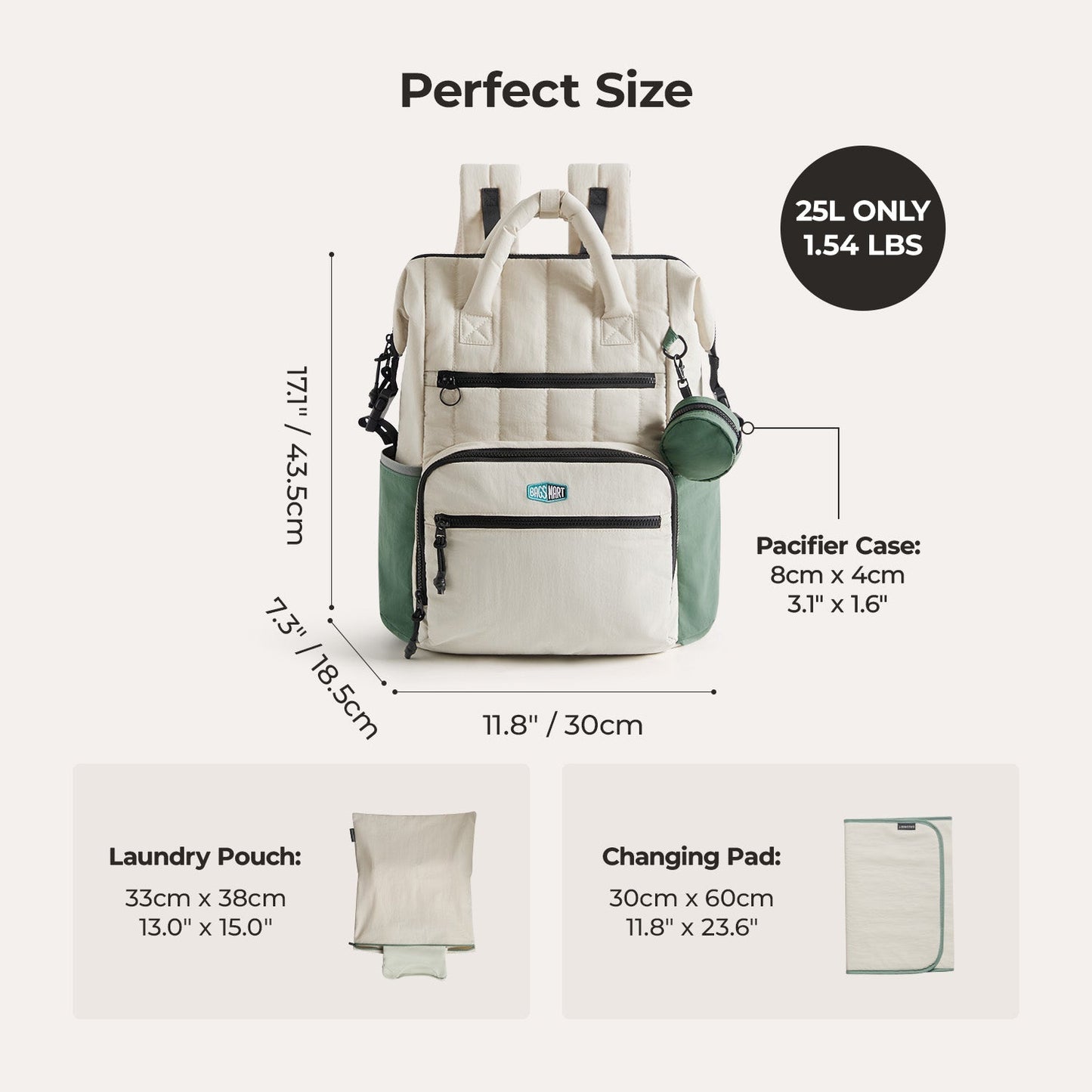 Paz 25L Diaper Backpack