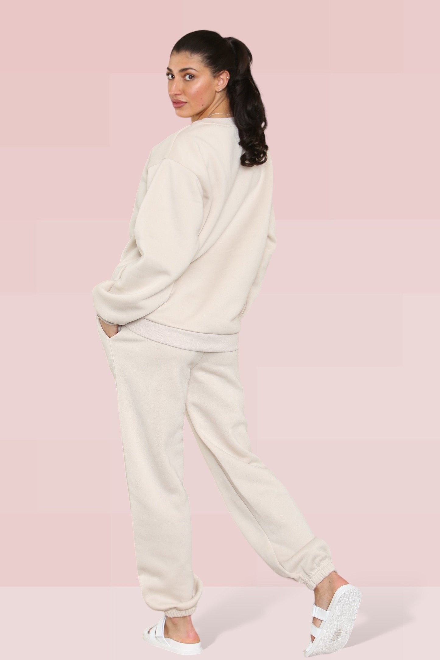 Casual KTH ME Print Loose Sweatshirt & Sweatpants Co-ord